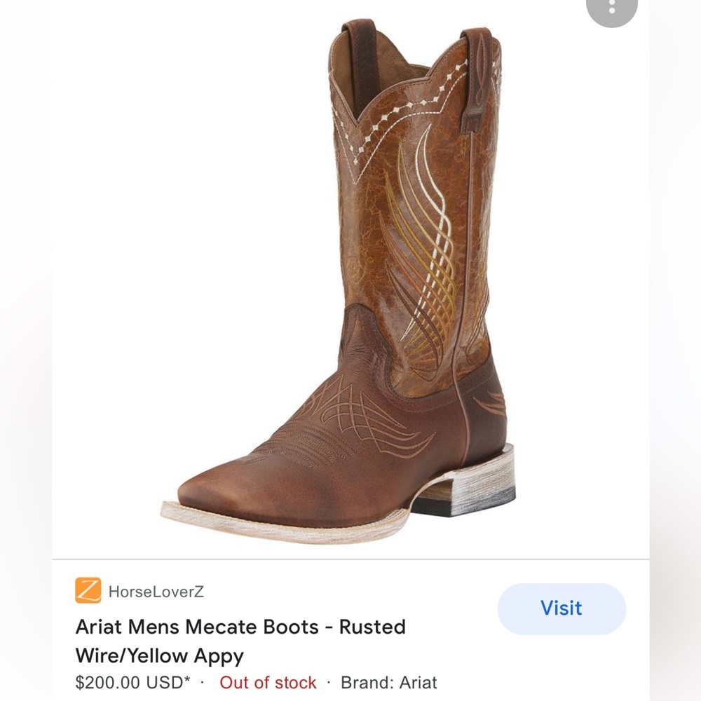 Ariat Mens Mecate Boots 9D